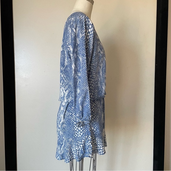 Soft Joie Blue Patterned Snakeskin Dress - Picture 3 of 8